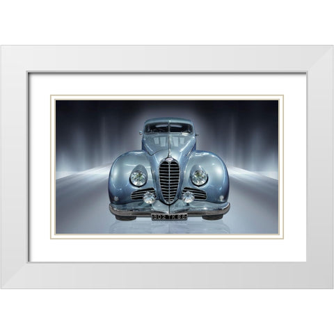 Car Collection 11 White Modern Wood Framed Art Print with Double Matting by Hillert, Peter