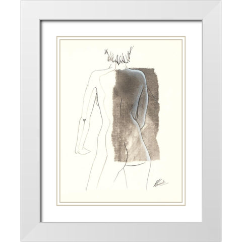 NoemieÂ I White Modern Wood Framed Art Print with Double Matting by Cadoret, Virginie