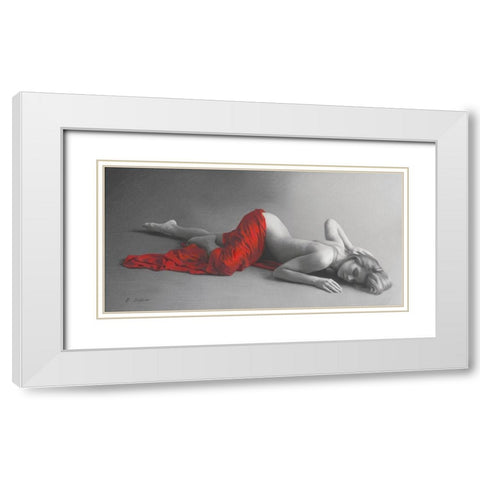 Bodyscape II White Modern Wood Framed Art Print with Double Matting by Seifert, Brita