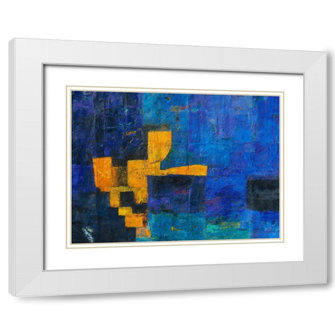 Link Resting White Modern Wood Framed Art Print with Double Matting by Vilsboll, Anne