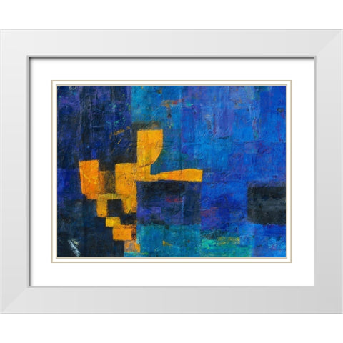 Link Resting White Modern Wood Framed Art Print with Double Matting by Vilsboll, Anne