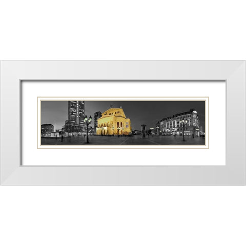 Alte Oper Frankfurt White Modern Wood Framed Art Print with Double Matting by Fischer, Rolf