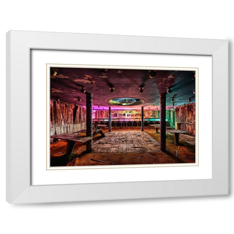 Night Club White Modern Wood Framed Art Print with Double Matting by Haker, Matthias
