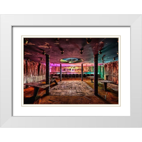 Night Club White Modern Wood Framed Art Print with Double Matting by Haker, Matthias