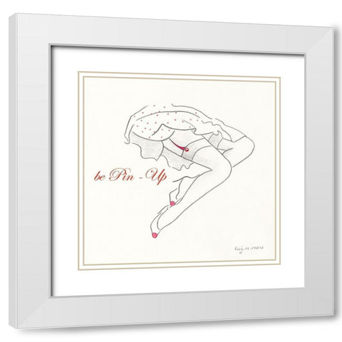 Serie Beine I White Modern Wood Framed Art Print with Double Matting by Schneider, Rosy