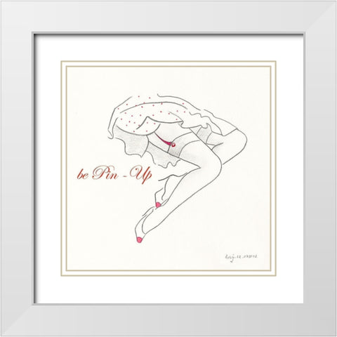 Serie Beine I White Modern Wood Framed Art Print with Double Matting by Schneider, Rosy