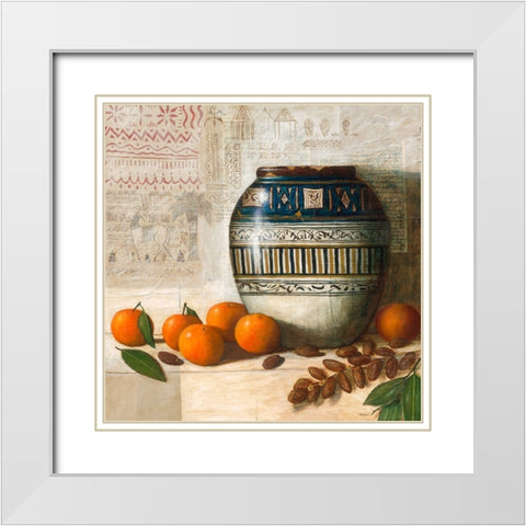 Ceramique tunisienne White Modern Wood Framed Art Print with Double Matting by Lionnet, Pascal