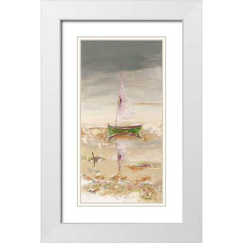 Pause White Modern Wood Framed Art Print with Double Matting by Marso