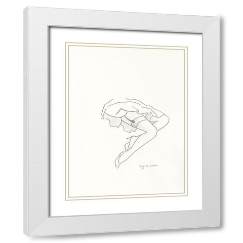 Serie Beine I White Modern Wood Framed Art Print with Double Matting by Schneider, Rosy