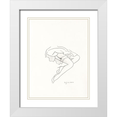 Serie Beine I White Modern Wood Framed Art Print with Double Matting by Schneider, Rosy