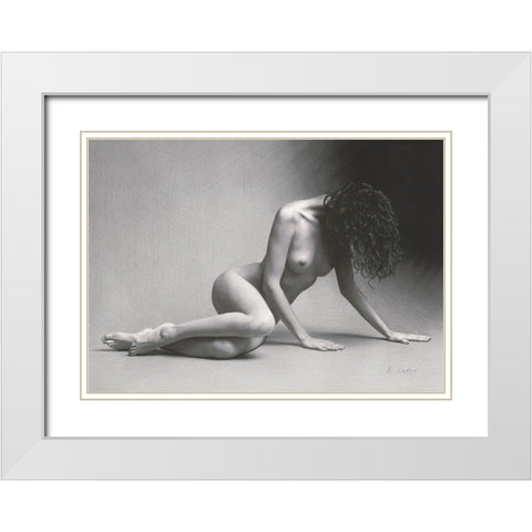 Mystery White Modern Wood Framed Art Print with Double Matting by Seifert, Brita