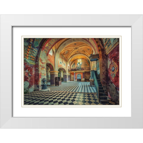 The Colors Remain White Modern Wood Framed Art Print with Double Matting by Haker, Matthias