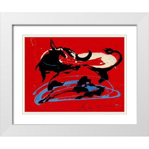 El Sol Y Mar White Modern Wood Framed Art Print with Double Matting by Bosboom, Leon