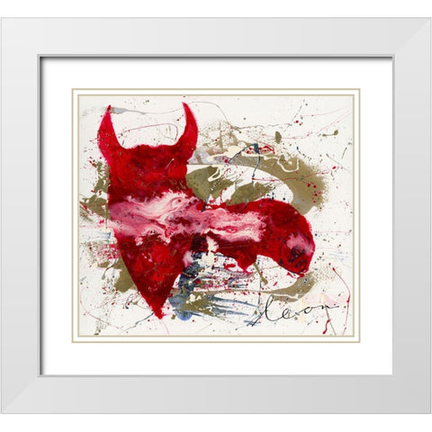 Tauro Prima White Modern Wood Framed Art Print with Double Matting by Bosboom, Leon