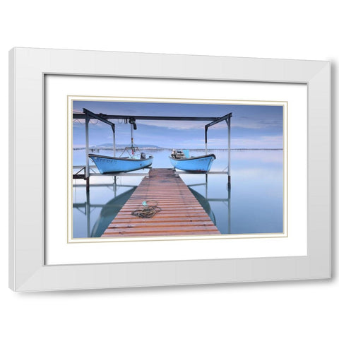 Standby White Modern Wood Framed Art Print with Double Matting by Bertrande, Arnaud