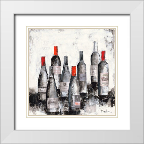 Selection de ma cave VIII White Modern Wood Framed Art Print with Double Matting by Persillon, Francoise