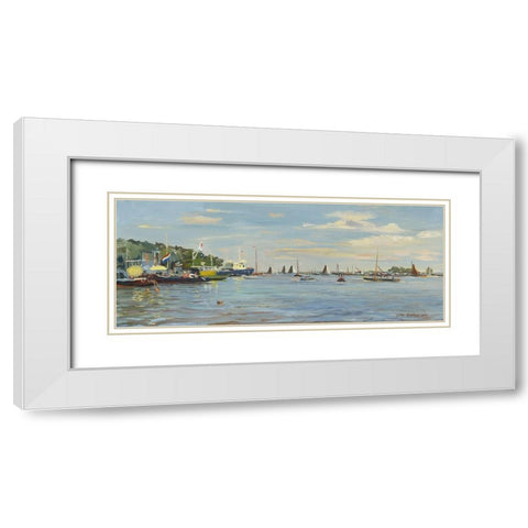 SkÃ»tsjesilen Traditional Sailing White Modern Wood Framed Art Print with Double Matting by Koopmans, Gosse