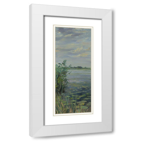 Water Lilies Earnewald I White Modern Wood Framed Art Print with Double Matting by Koopmans, Gosse