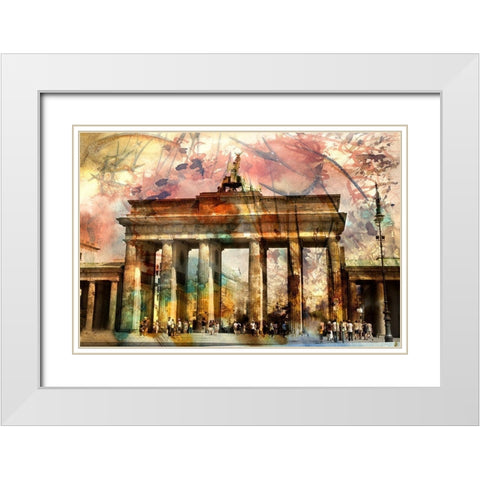 Berlin III White Modern Wood Framed Art Print with Double Matting by Le Visage, J-M