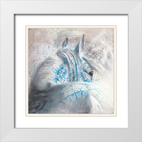 Brume d argent I White Modern Wood Framed Art Print with Double Matting by Cazal, Cedric