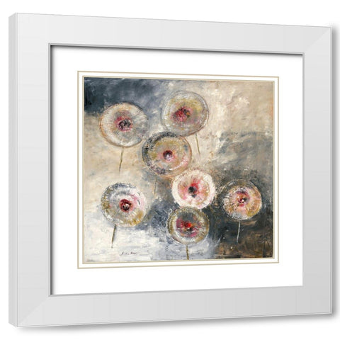 Lowenzahn White Modern Wood Framed Art Print with Double Matting by Arns-Muller, Monika