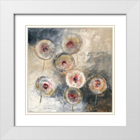 Lowenzahn White Modern Wood Framed Art Print with Double Matting by Arns-Muller, Monika