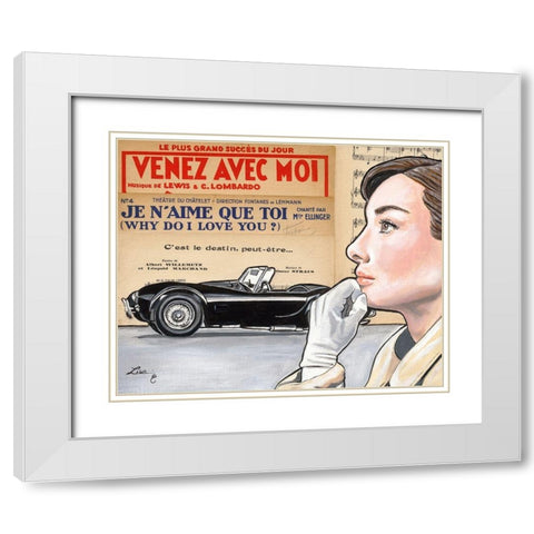 Je n aime que toiÂ  White Modern Wood Framed Art Print with Double Matting by Lisa.C