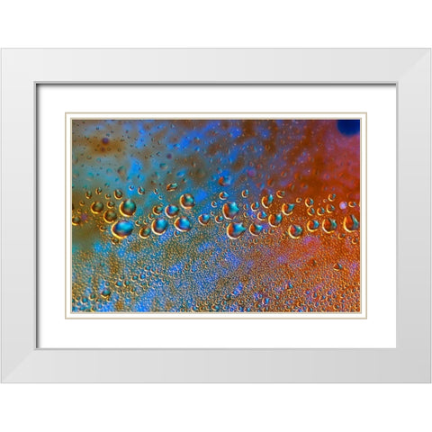 Droping Caravan White Modern Wood Framed Art Print with Double Matting by NUPHO