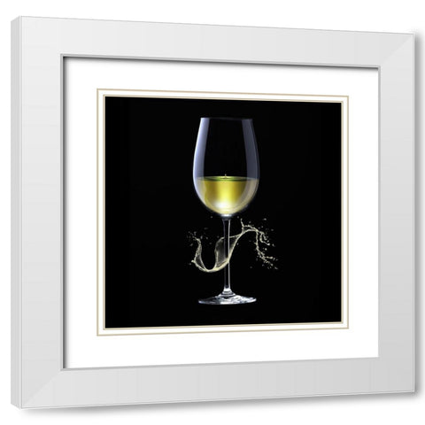GrapeSplash one White Modern Wood Framed Art Print with Double Matting by Hillert, Peter