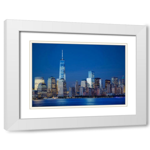 Delirious Downtown White Modern Wood Framed Art Print with Double Matting by Terrible, Aurelien