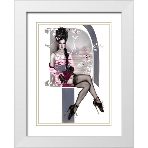 Chinwater White Modern Wood Framed Art Print with Double Matting by Horwath, Sara