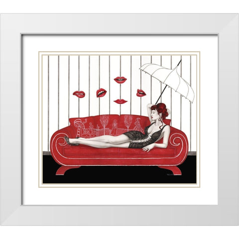 3 Falter White Modern Wood Framed Art Print with Double Matting by Horwath, Sara