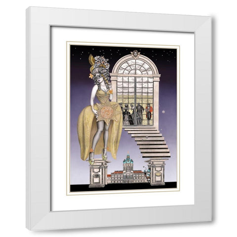 Schloss Charlottenburg White Modern Wood Framed Art Print with Double Matting by Horwath, Sara