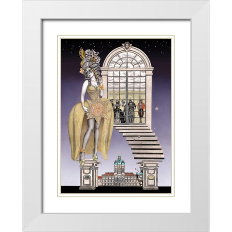 Schloss Charlottenburg White Modern Wood Framed Art Print with Double Matting by Horwath, Sara