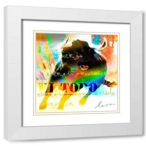 El Toro White Modern Wood Framed Art Print with Double Matting by Bosboom, Leon