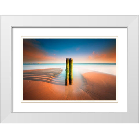 Il White Modern Wood Framed Art Print with Double Matting by Bertrande, Arnaud