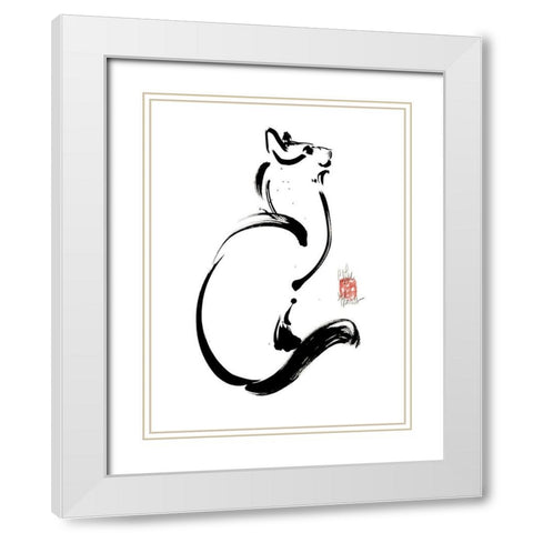 La confiance White Modern Wood Framed Art Print with Double Matting by Hanniet, Marc