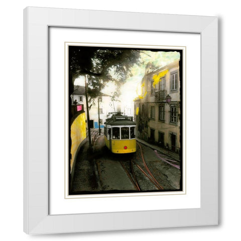 Angelique White Modern Wood Framed Art Print with Double Matting by Simonutti, Riccardo