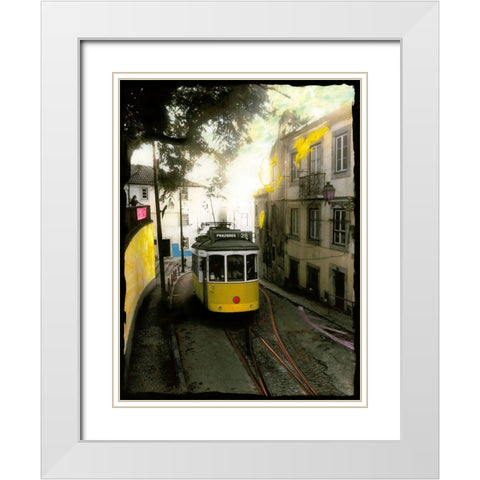 Angelique White Modern Wood Framed Art Print with Double Matting by Simonutti, Riccardo