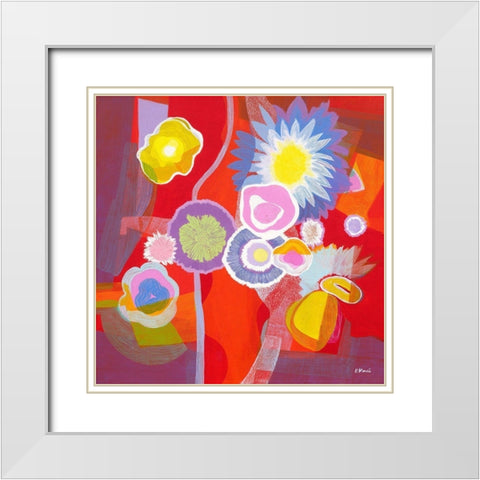 Pop Art I White Modern Wood Framed Art Print with Double Matting by Moune, Pierre