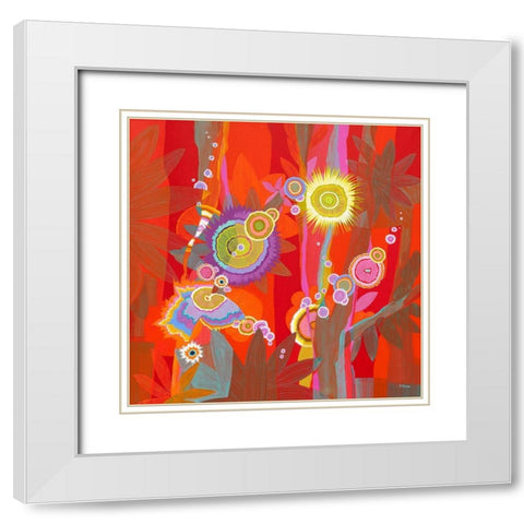 Pop Art II White Modern Wood Framed Art Print with Double Matting by Moune, Pierre