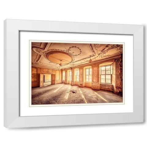 A Warm Wellcome White Modern Wood Framed Art Print with Double Matting by Haker, Matthias