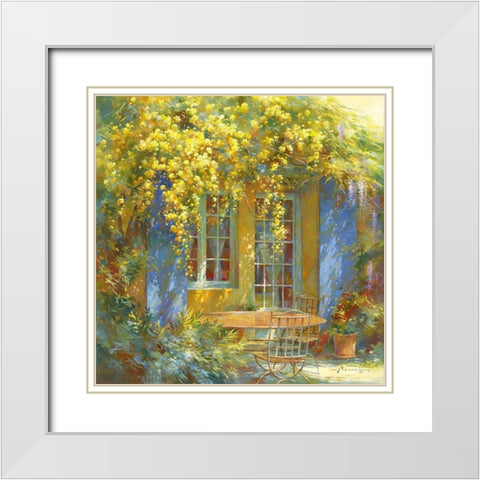 Palette printaniere White Modern Wood Framed Art Print with Double Matting by Messely, Johan