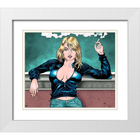 So what? White Modern Wood Framed Art Print with Double Matting by Beaudenon, Thierry