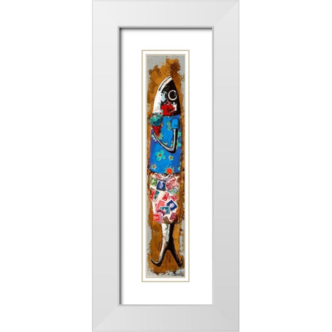 RomÃ¡ntica White Modern Wood Framed Art Print with Double Matting by Villanueva, Natalia