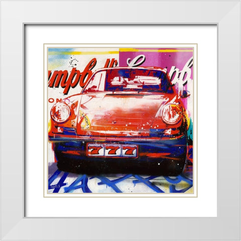 911 Condensed White Modern Wood Framed Art Print with Double Matting by Cornee, Patrick
