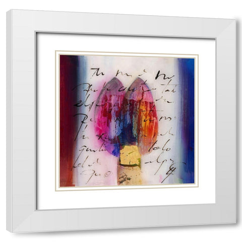 Tu risa White Modern Wood Framed Art Print with Double Matting by Leys, Gemma