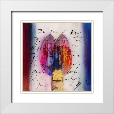 Tu risa White Modern Wood Framed Art Print with Double Matting by Leys, Gemma