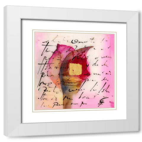Tu rosa White Modern Wood Framed Art Print with Double Matting by Leys, Gemma