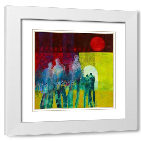 Markers White Modern Wood Framed Art Print with Double Matting by van Ginkel, Marjolijn